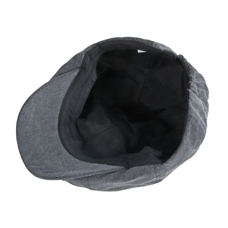 Men's Retro Casual Washed Cotton Newsboy Cap 31367605M