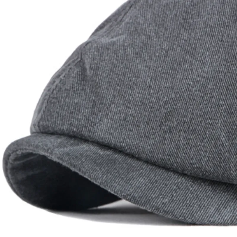 Men's Retro Casual Washed Cotton Newsboy Cap 31367605M