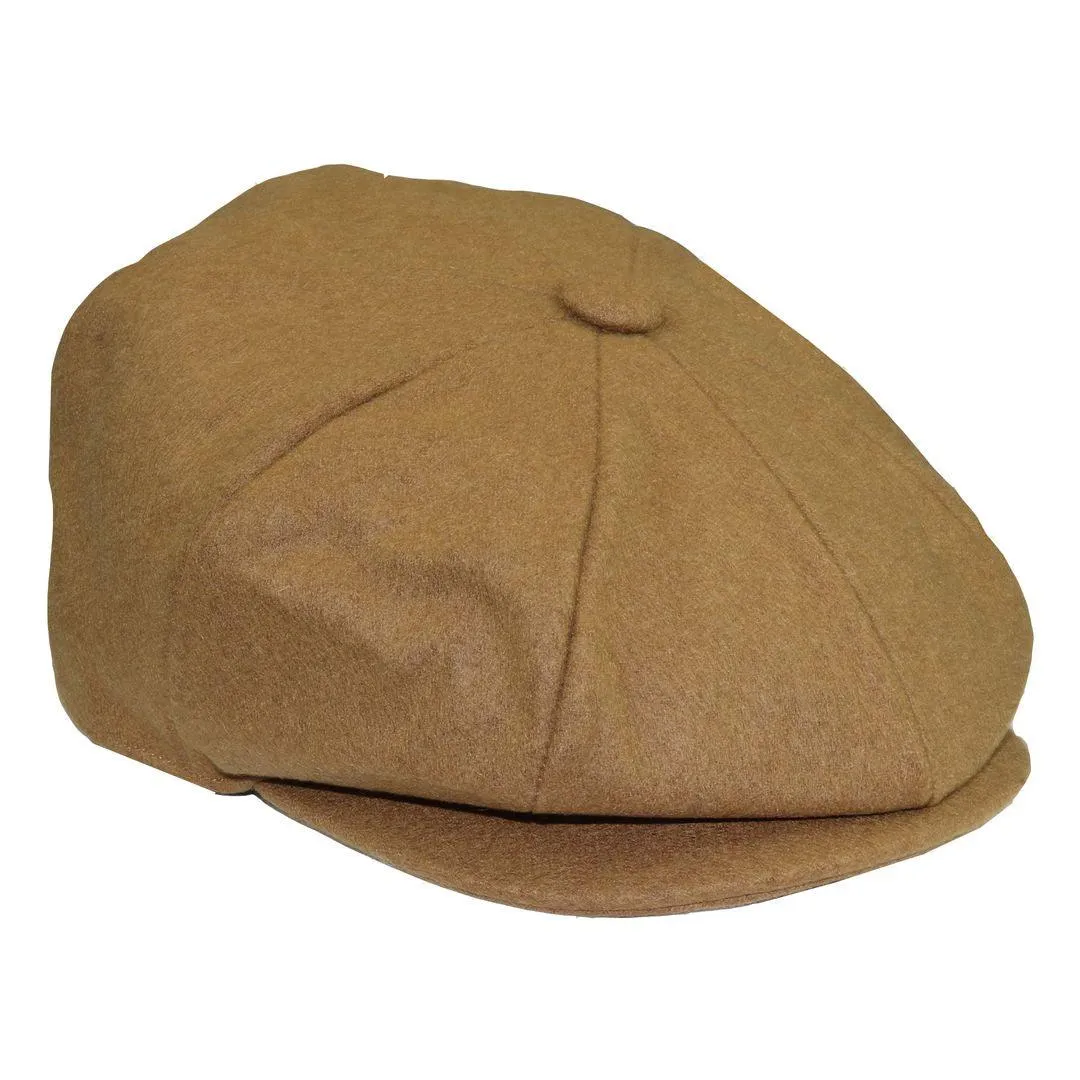 Mens Tweed Newsboy Cap Blinders Baker Boy Flat Grandad Hat 8 Panel Plain