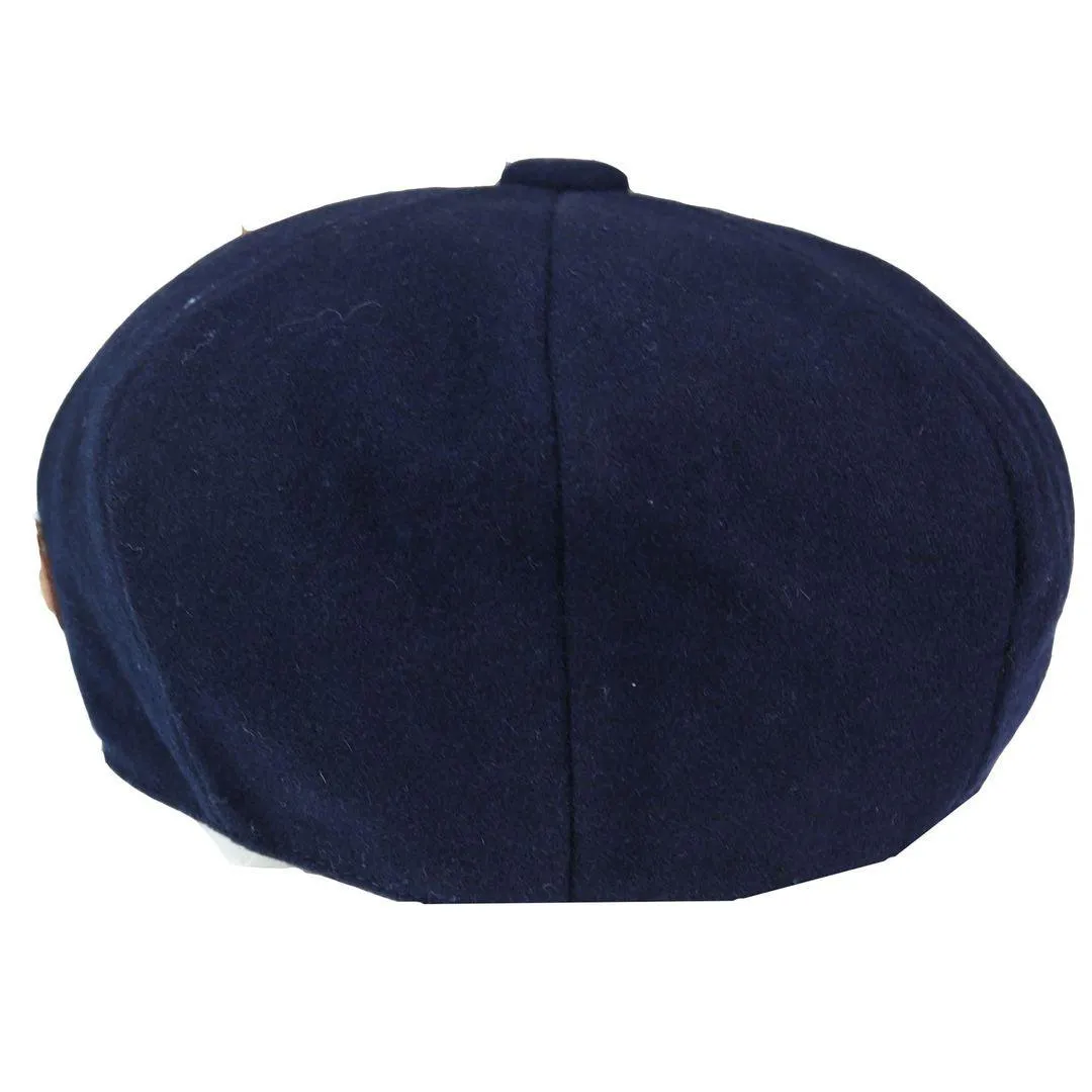 Mens Tweed Newsboy Cap Blinders Baker Boy Flat Grandad Hat 8 Panel Plain