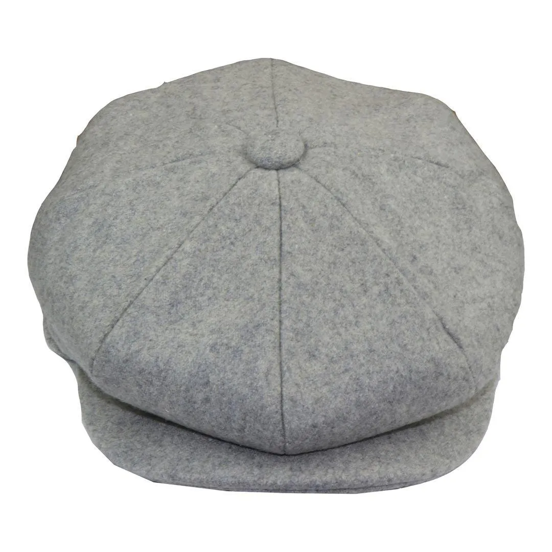 Mens Tweed Newsboy Cap Blinders Baker Boy Flat Grandad Hat 8 Panel Plain