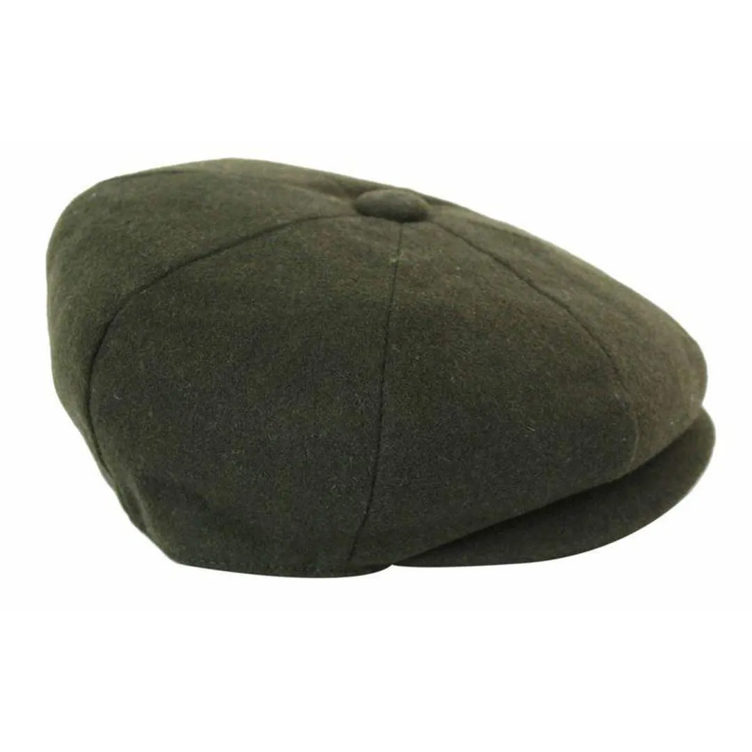 Mens Tweed Newsboy Cap Blinders Baker Boy Flat Grandad Hat 8 Panel Plain