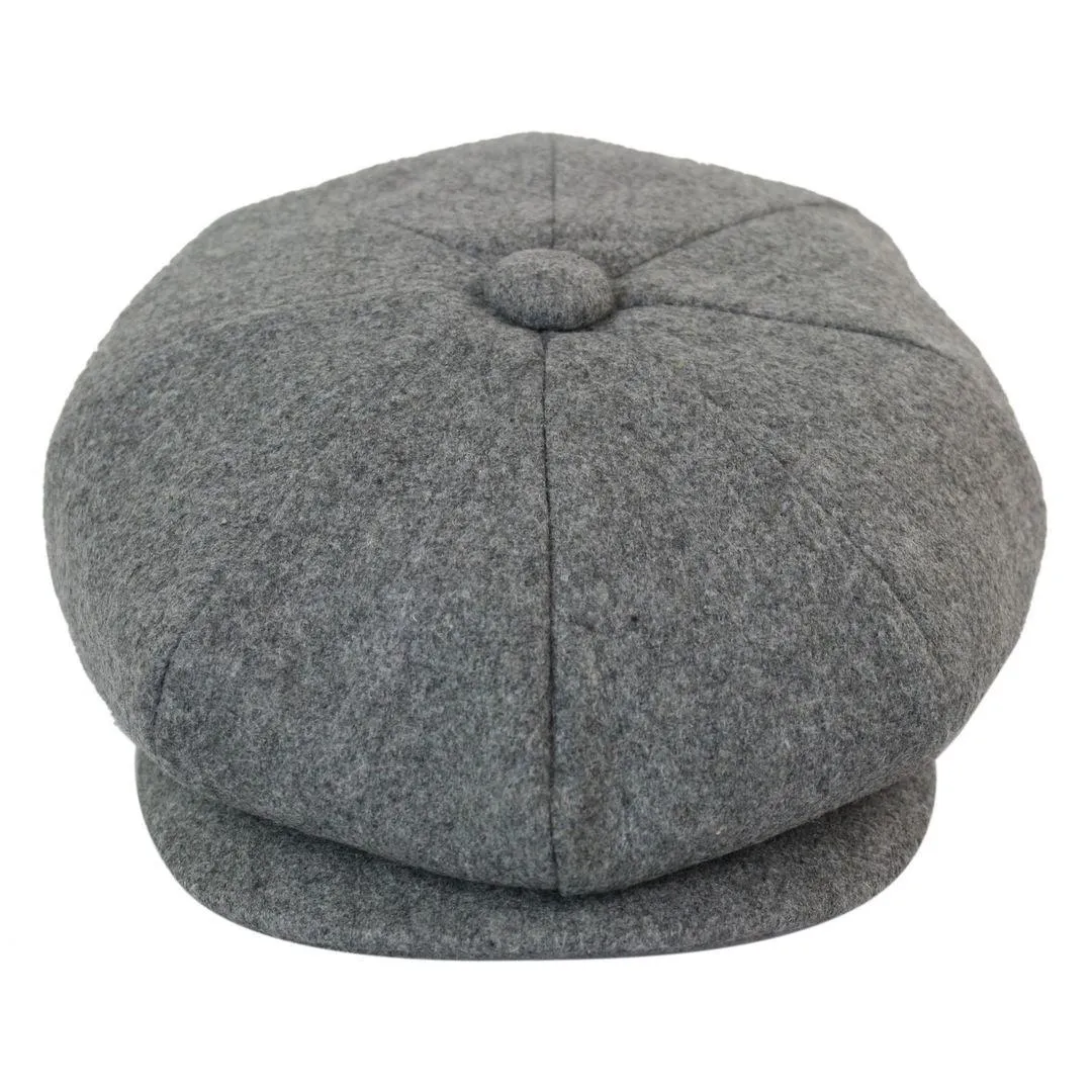 Mens Tweed Newsboy Cap Blinders Baker Boy Flat Grandad Hat 8 Panel Plain