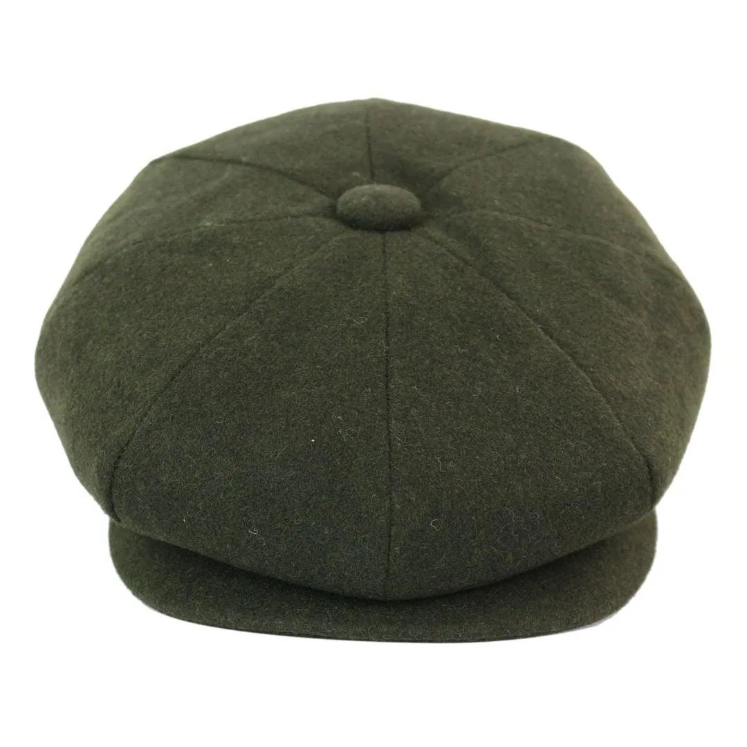 Mens Tweed Newsboy Cap Blinders Baker Boy Flat Grandad Hat 8 Panel Plain