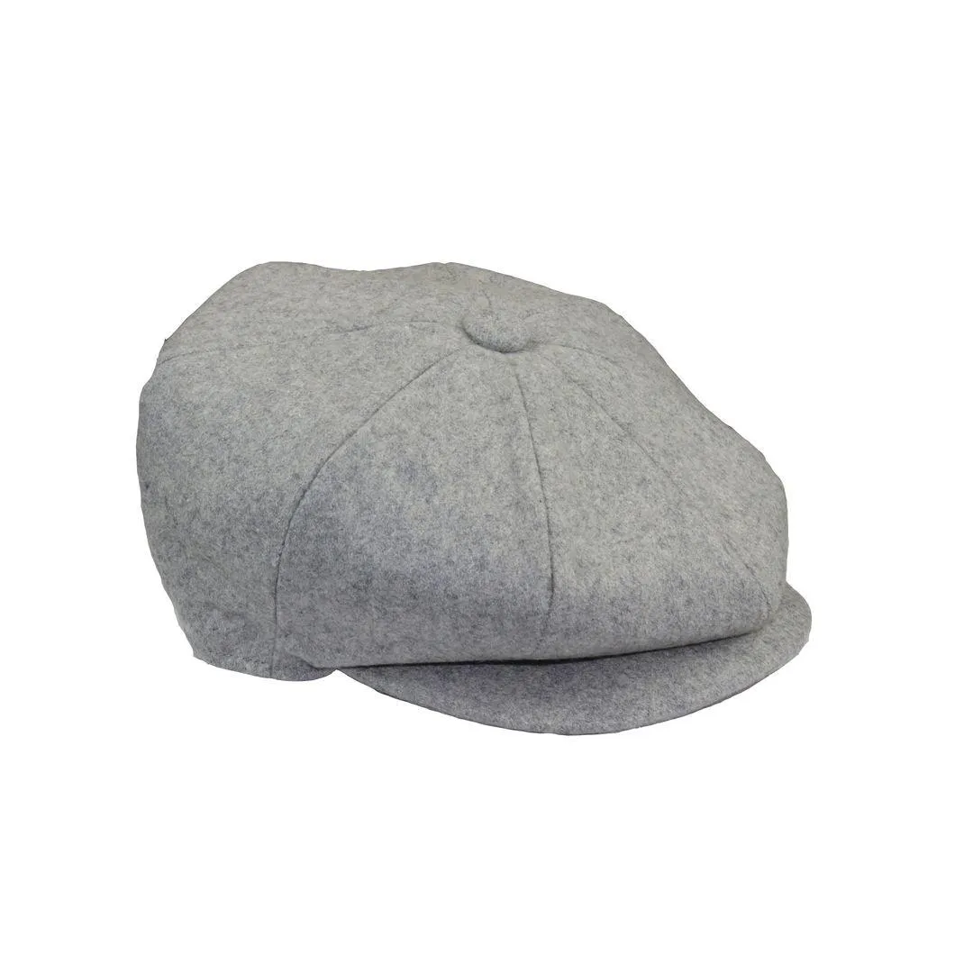 Mens Tweed Newsboy Cap Blinders Baker Boy Flat Grandad Hat 8 Panel Plain