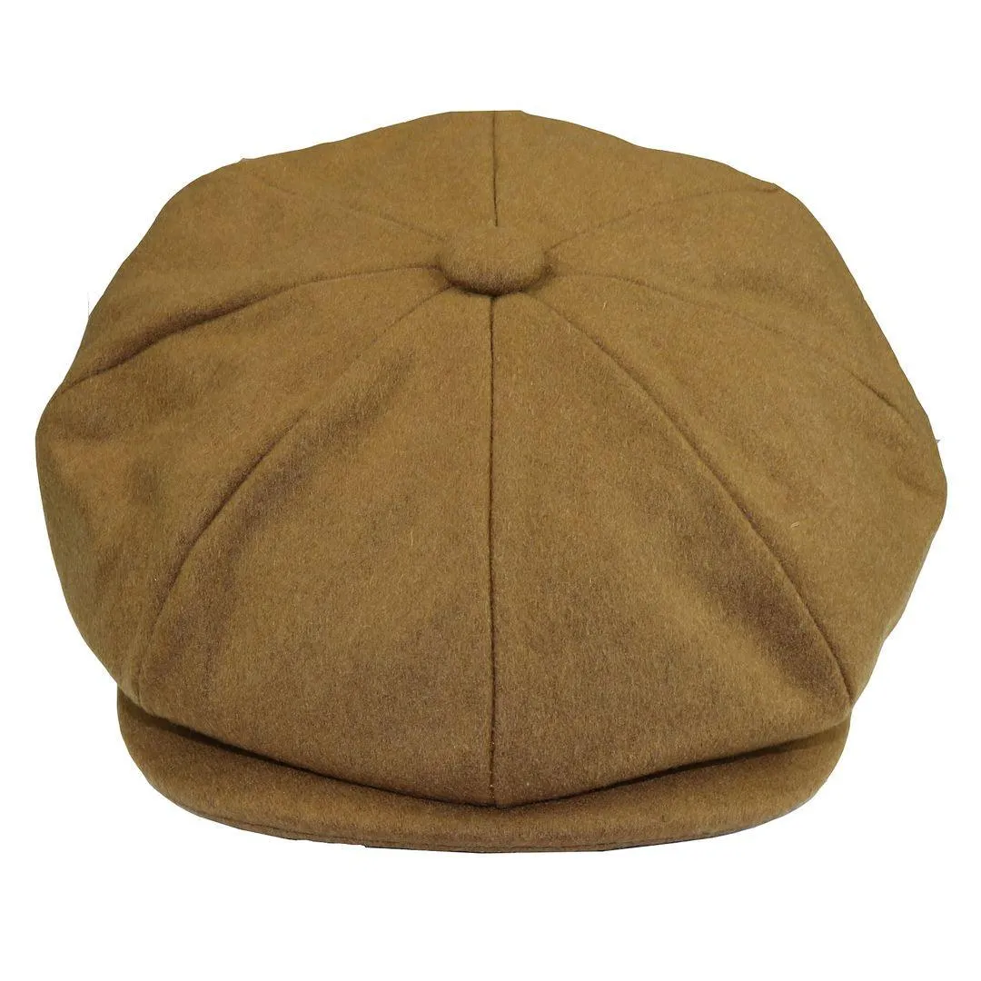 Mens Tweed Newsboy Cap Blinders Baker Boy Flat Grandad Hat 8 Panel Plain