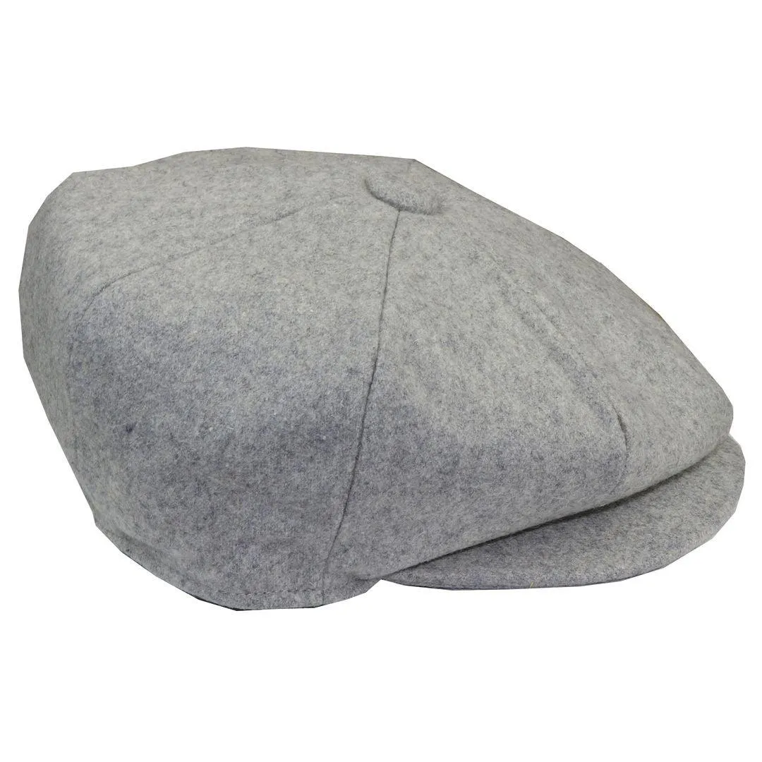 Mens Tweed Newsboy Cap Blinders Baker Boy Flat Grandad Hat 8 Panel Plain