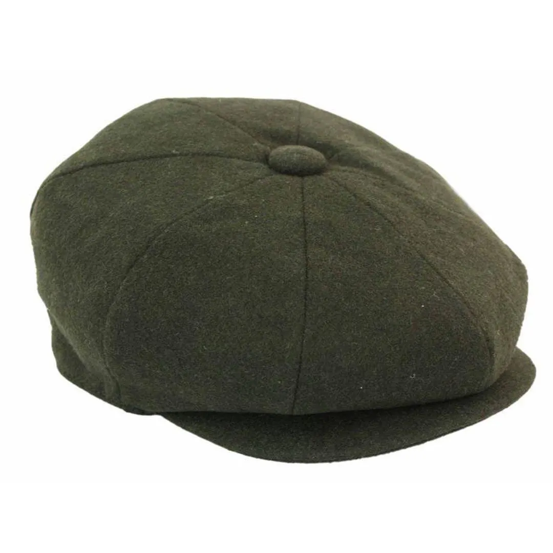 Mens Tweed Newsboy Cap Blinders Baker Boy Flat Grandad Hat 8 Panel Plain