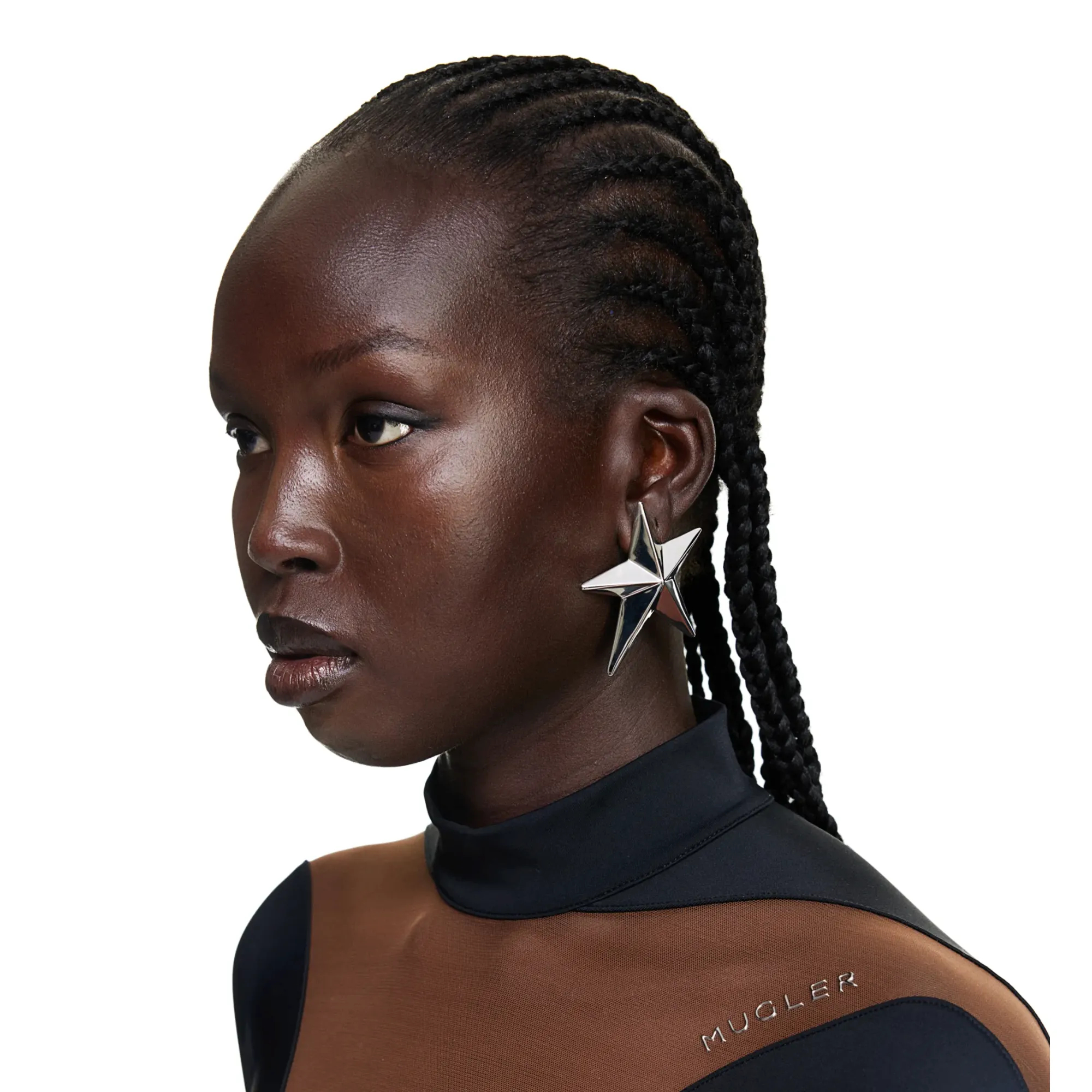 Mugler x H&M - Silver Star Earrings (Large)