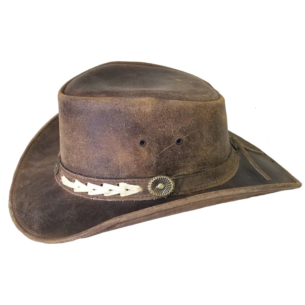 Outback Survival Gear Broken Hill Leather Hat