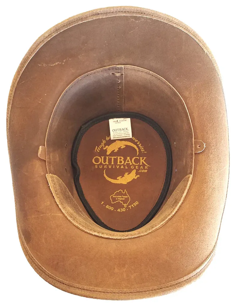Outback Survival Gear Broken Hill Leather Hat