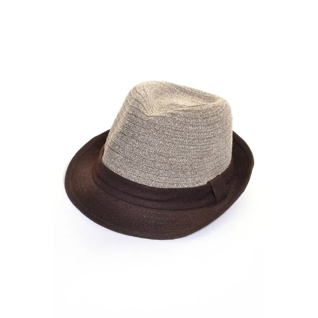 Packable Trilby Fedora Hat Contrast Brim