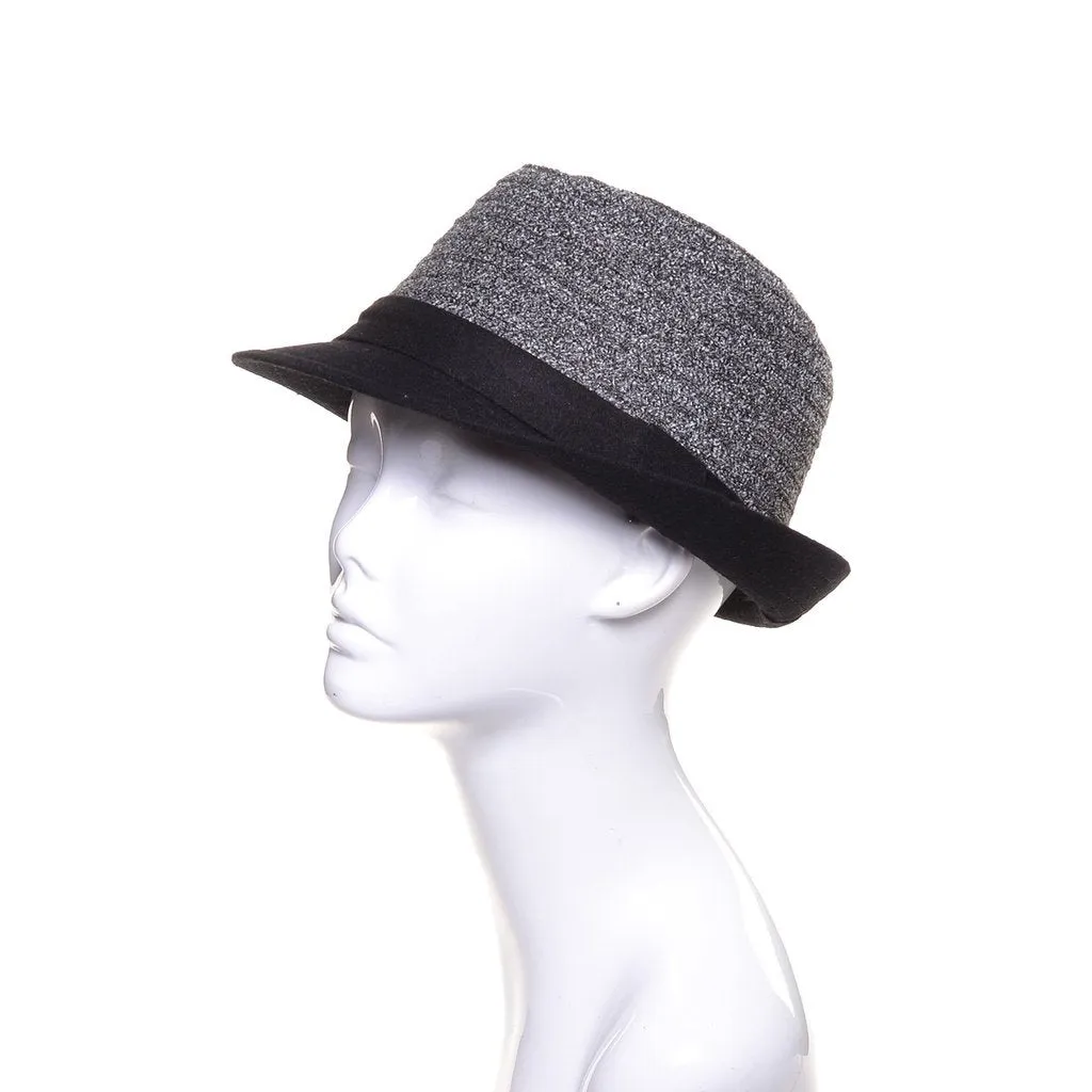 Packable Trilby Fedora Hat Contrast Brim