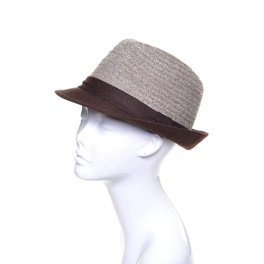 Packable Trilby Fedora Hat Contrast Brim