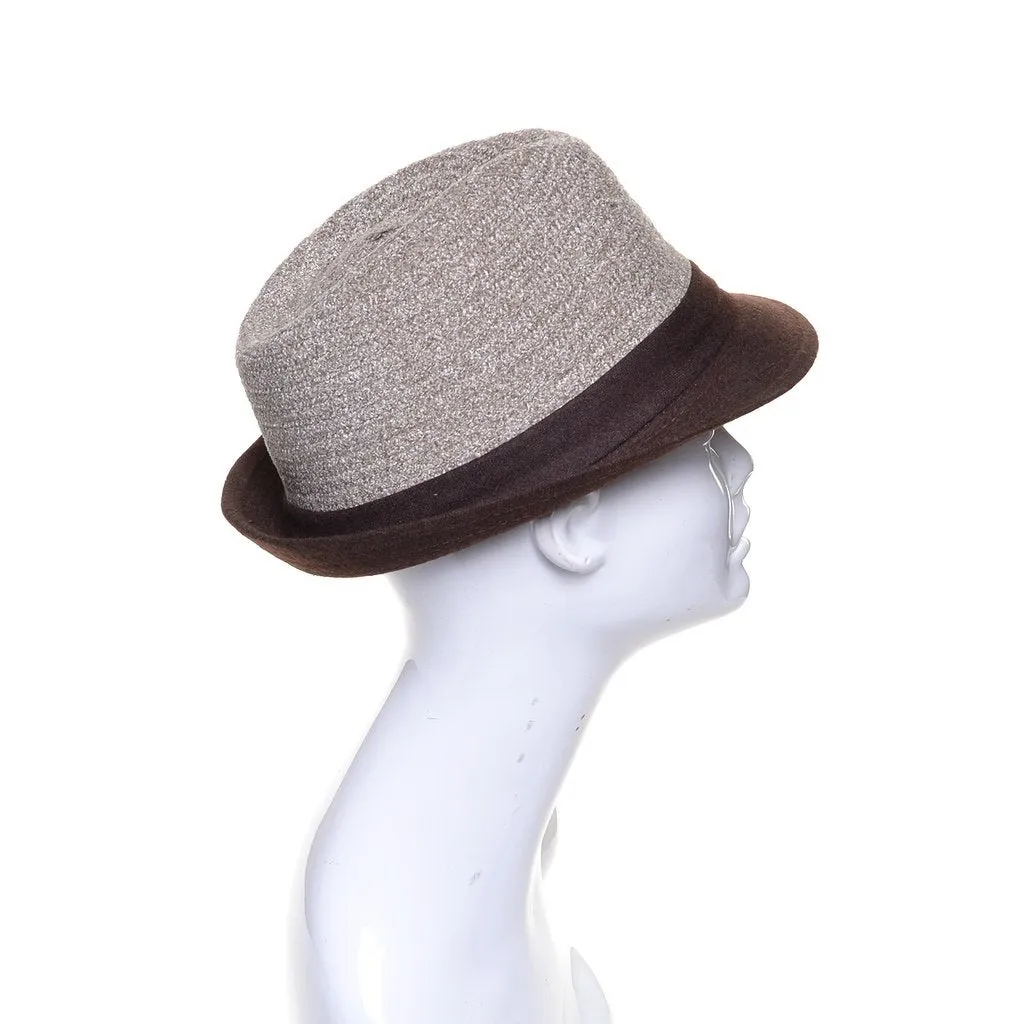 Packable Trilby Fedora Hat Contrast Brim