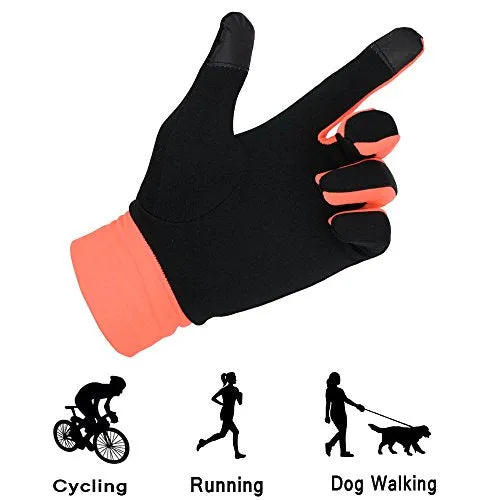 PRISAFETY Handlandy Lightweight Running Gloves, Touchscreen Jogging Gloves for Women & Men