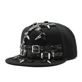 Punk Bullet Design Studded Baseball Cap