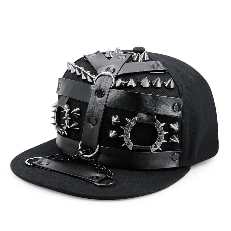 Punk Bullet Design Studded Baseball Cap