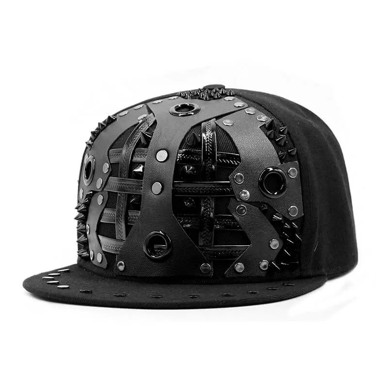 Punk Bullet Design Studded Baseball Cap
