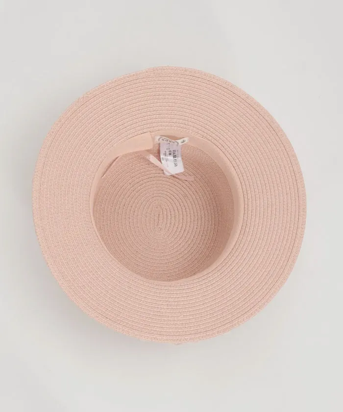 Ribbon Rose Lace Woven Boater Hat