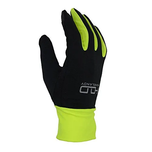 Running Gloves Men Touchscreen Winter Lightweight Liner Gloves with Palm Key Pocket for Outdoor Cycling Jogging Yellow (Large)