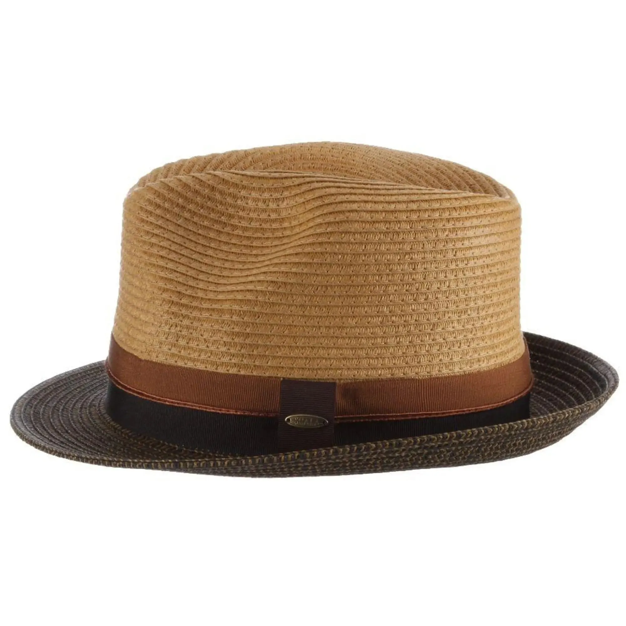Scala York Pinch Front Straw Trilby Hat