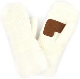 ScarvesMe Women's Winter Warm Fleece Lined Multi Buffalo Check Plaid Knit Mitten Gloves