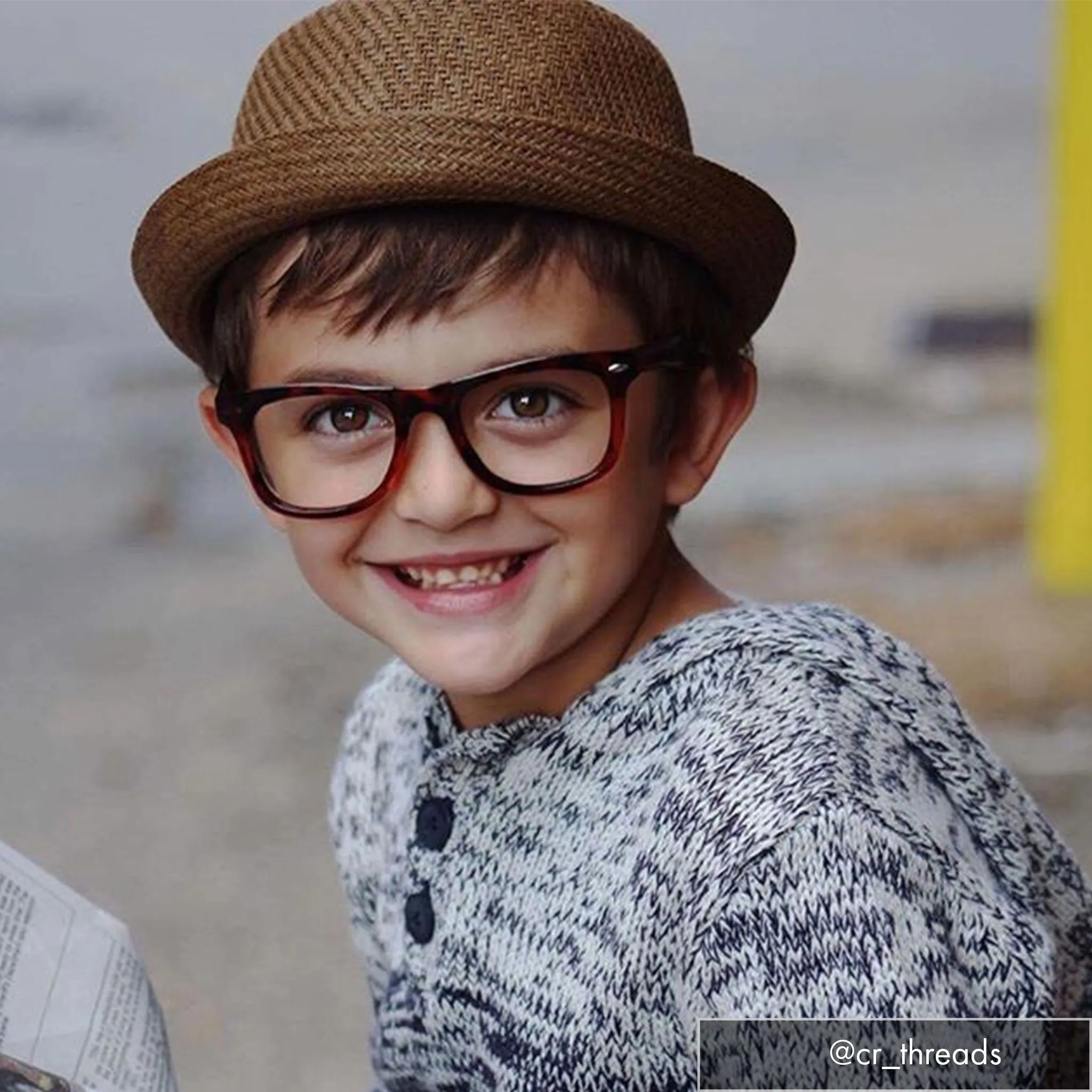 Straw Boater Hat (Brown)