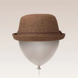 Straw Boater Hat (Brown)