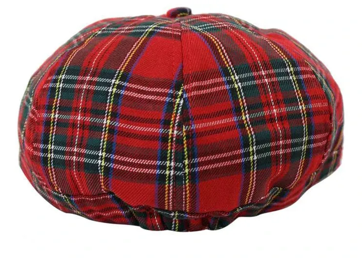 Tweed Newsboy Cap Blinders Baker Boy Flat Elasticated Hat