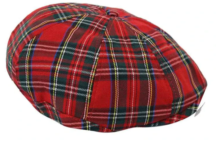 Tweed Newsboy Cap Blinders Baker Boy Flat Elasticated Hat