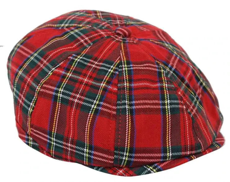 Tweed Newsboy Cap Blinders Baker Boy Flat Elasticated Hat