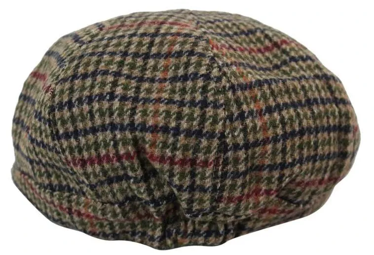 Tweed Newsboy Cap Blinders Baker Boy Flat Elasticated Hat