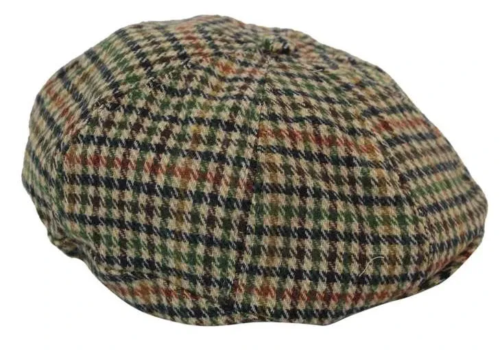 Tweed Newsboy Cap Blinders Baker Boy Flat Elasticated Hat