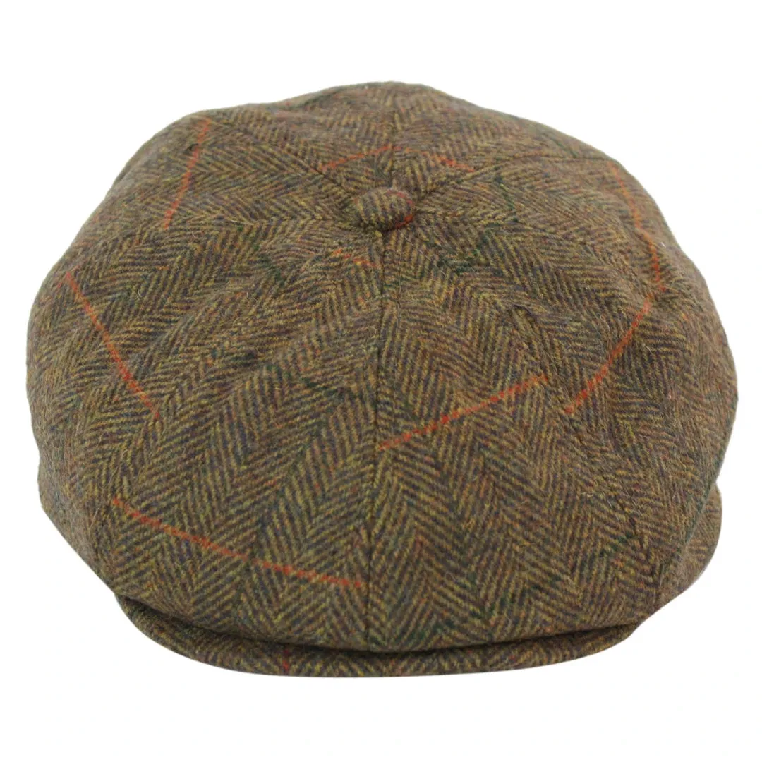Tweed Newsboy Cap Blinders Baker Boy Flat Elasticated Hat