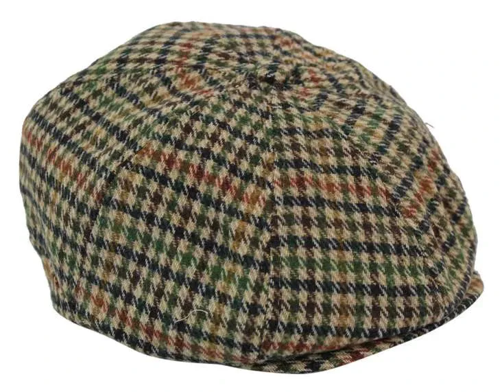 Tweed Newsboy Cap Blinders Baker Boy Flat Elasticated Hat
