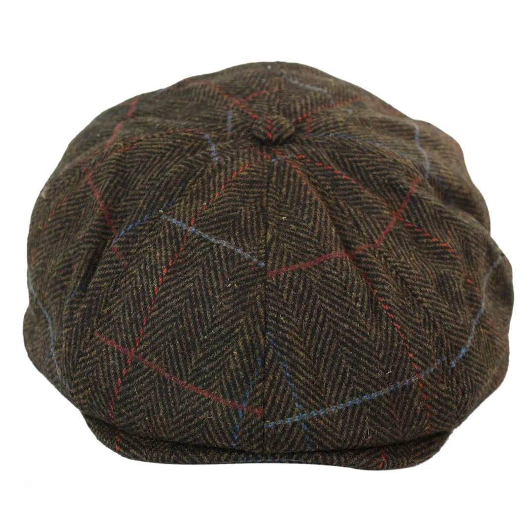Tweed Newsboy Cap Blinders Baker Boy Flat Elasticated Hat