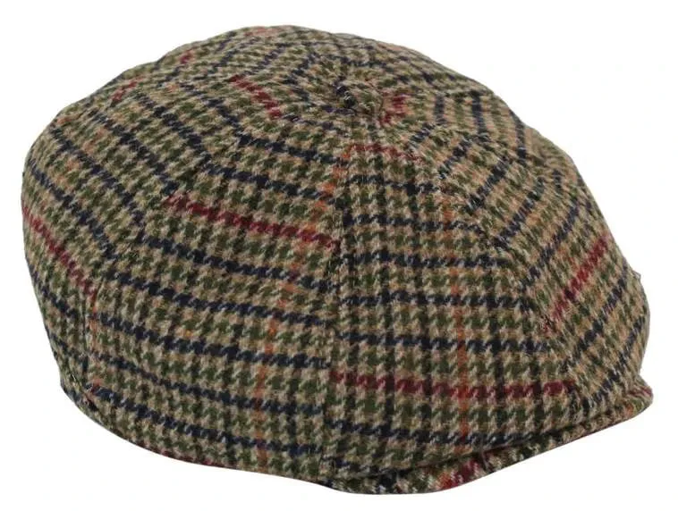 Tweed Newsboy Cap Blinders Baker Boy Flat Elasticated Hat