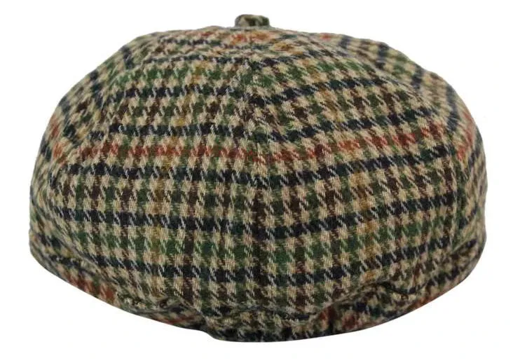 Tweed Newsboy Cap Blinders Baker Boy Flat Elasticated Hat