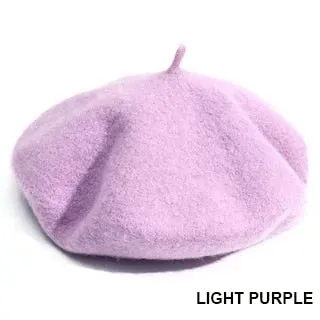 Vintage Plain Beret Hats French Berets Warm Wool Spring Winter Beanie Hat