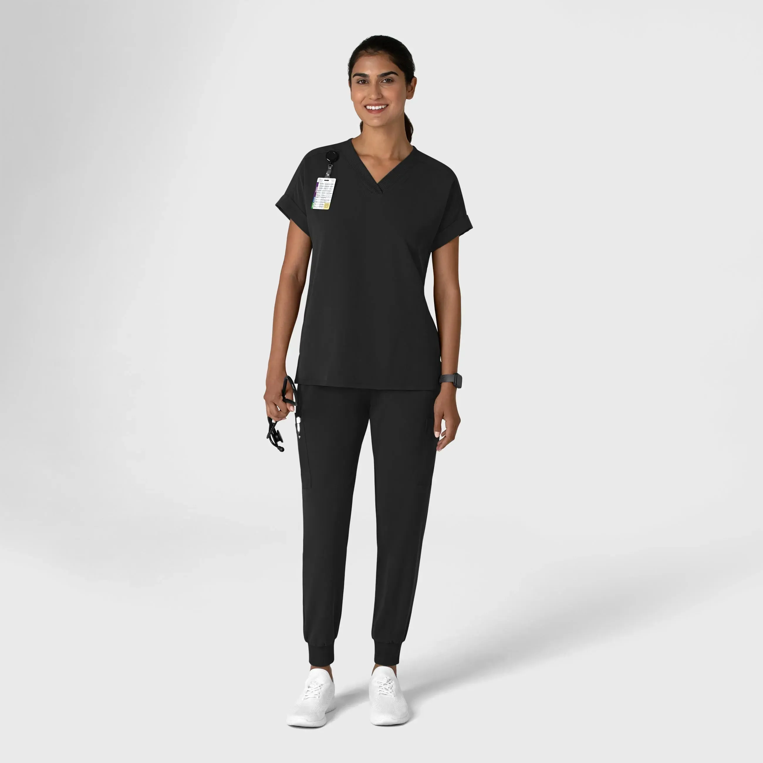 Wink Women's Jogger Utility Scrub Pant - Black