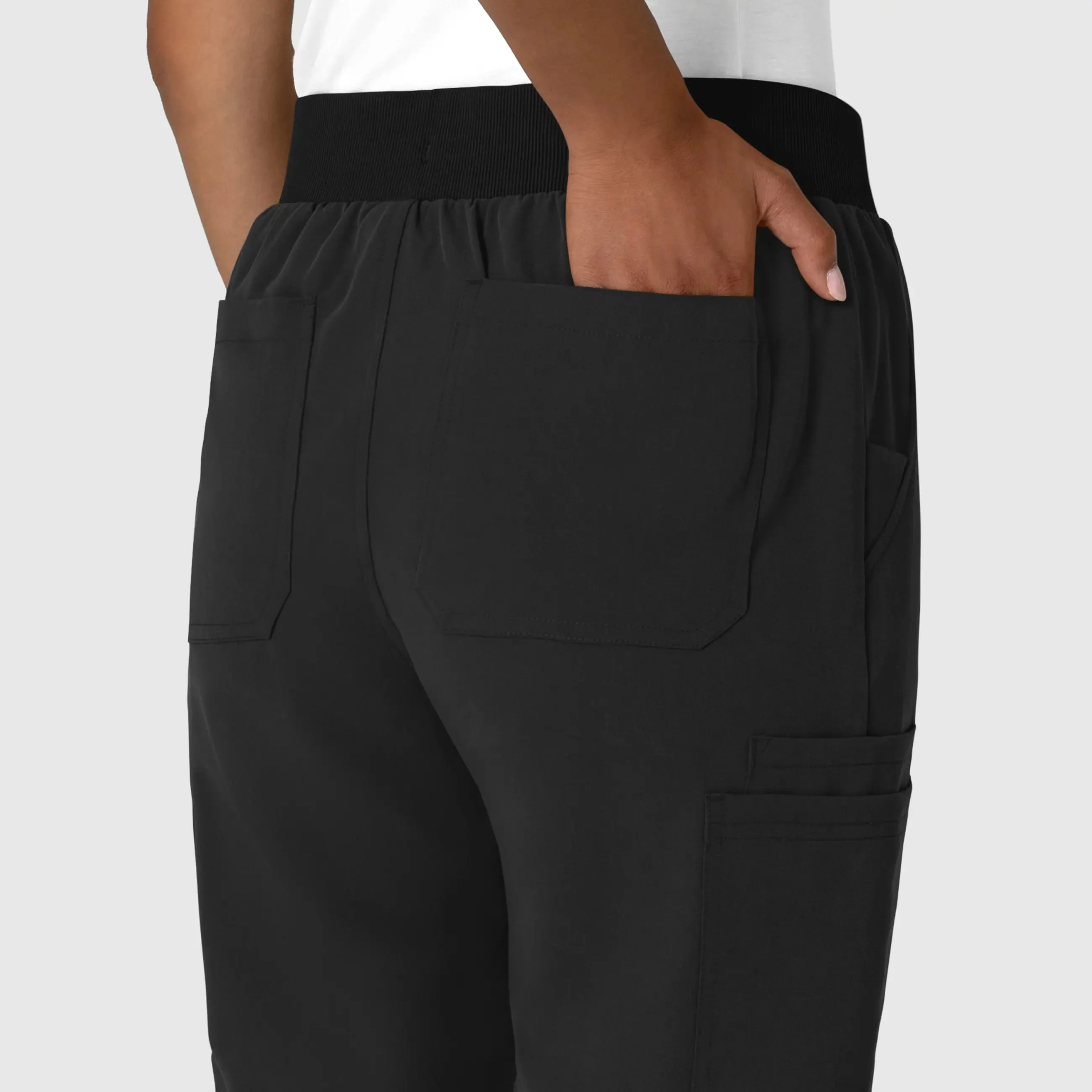 Wink Women's Jogger Utility Scrub Pant - Black