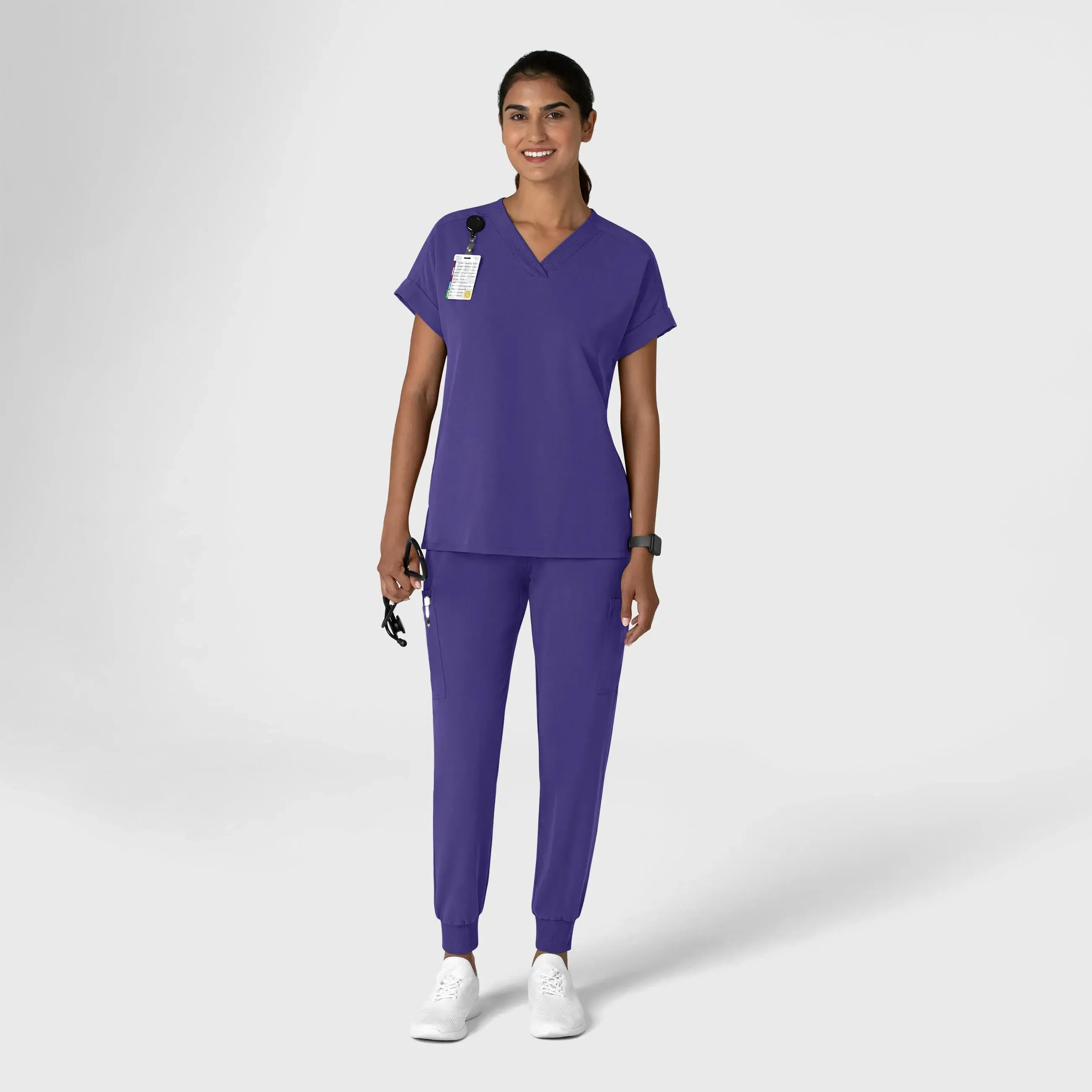 Wink Women's Jogger Utility Scrub Pant - Grape