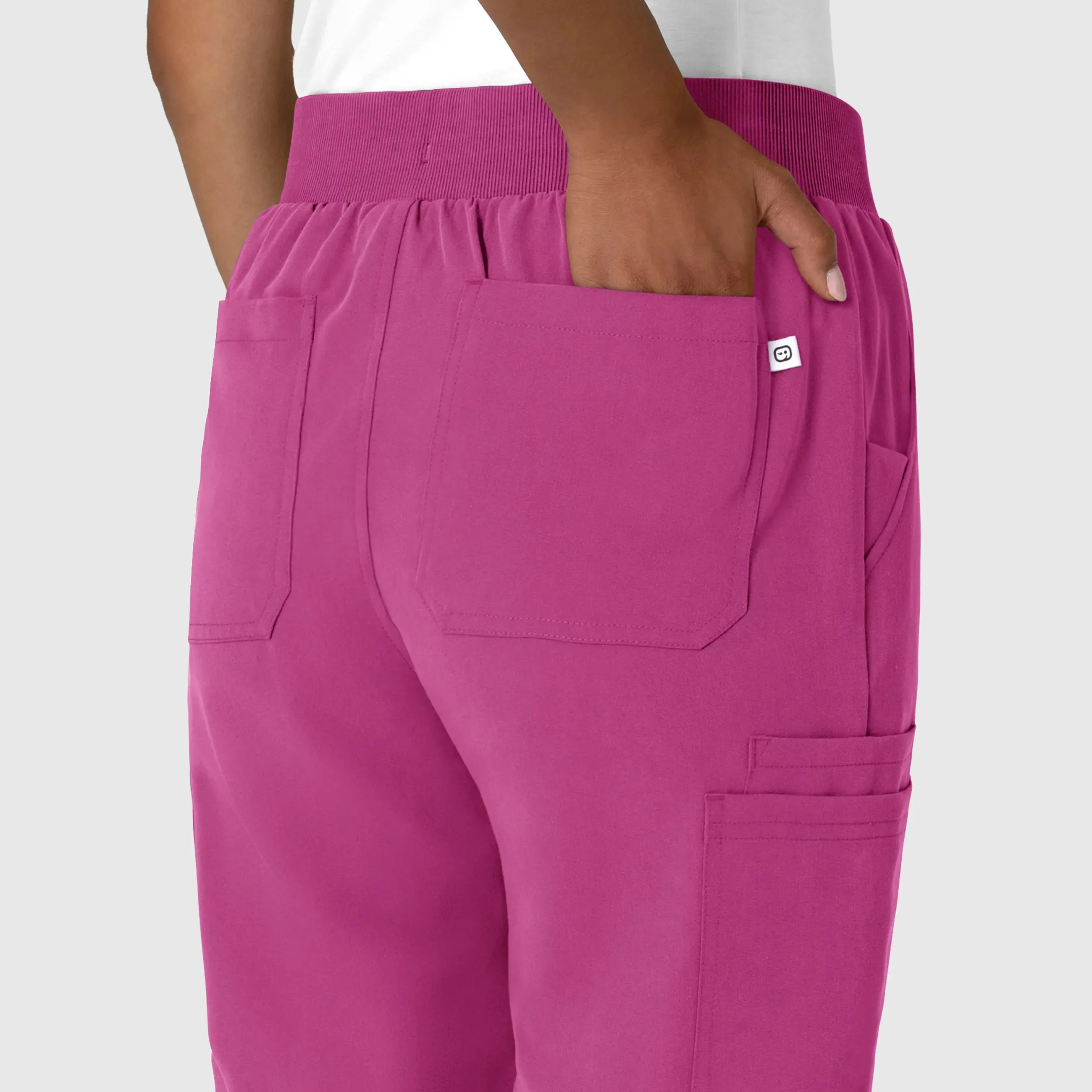Wink Women's Jogger Utility Scrub Pant - Raspberry