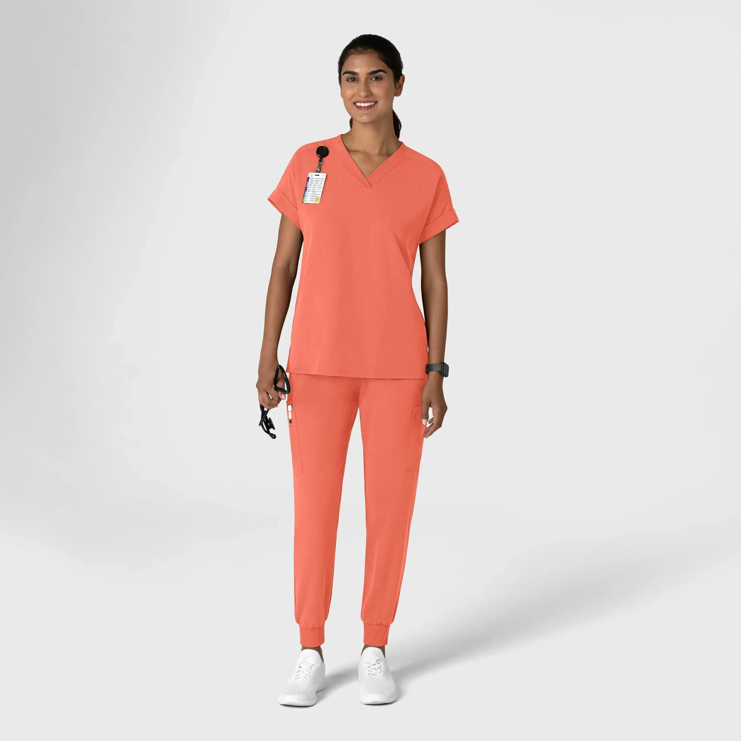 Wink Women's Jogger Utility Scrub Pant - Sugar Coral