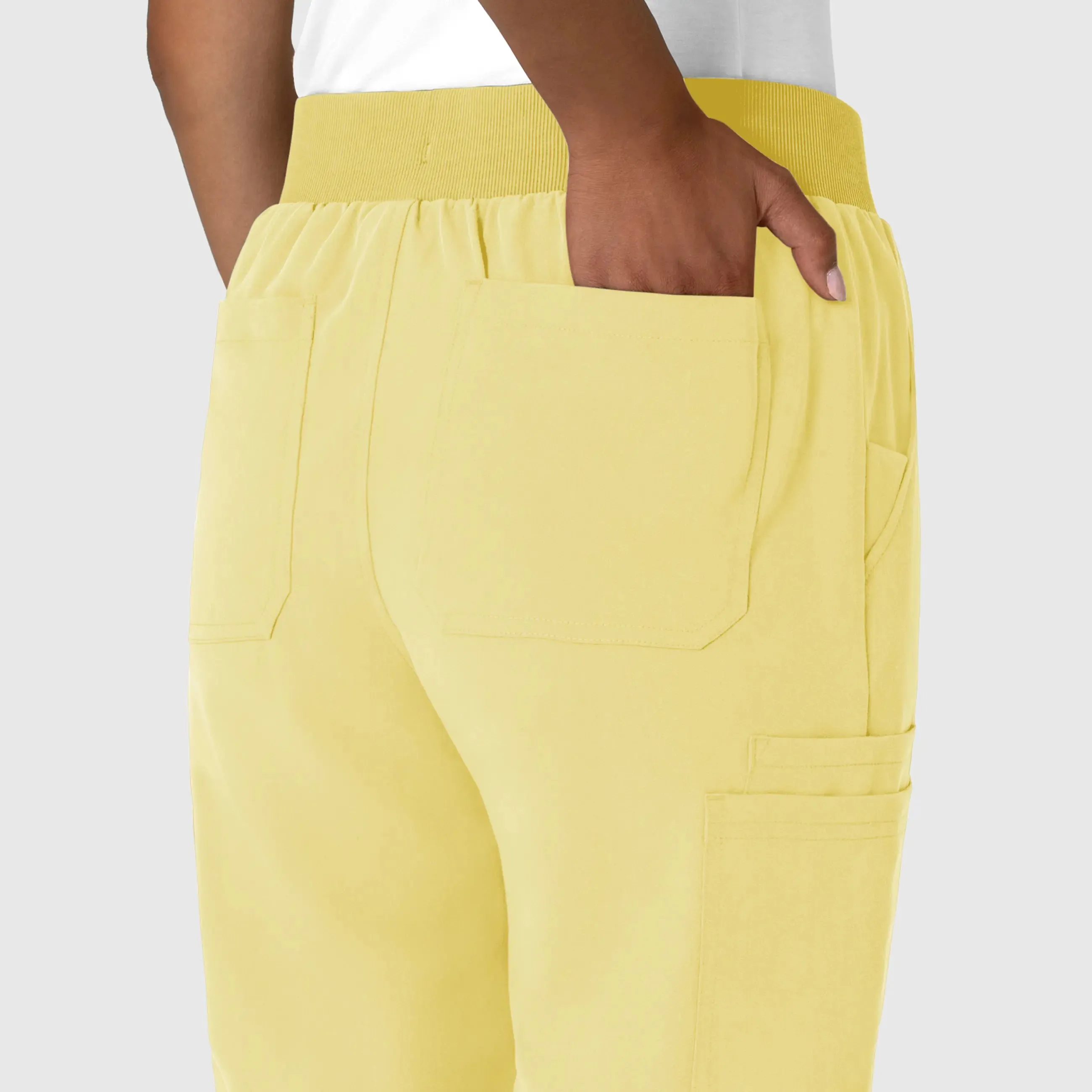 Wink Women's Jogger Utility Scrub Pant - Sunshine Yellow
