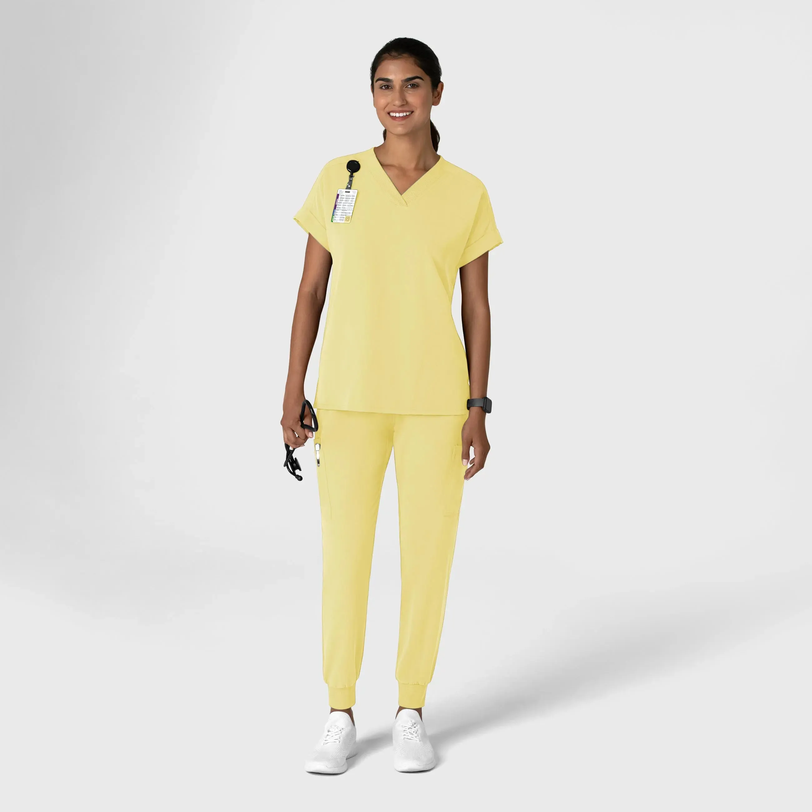 Wink Women's Jogger Utility Scrub Pant - Sunshine Yellow