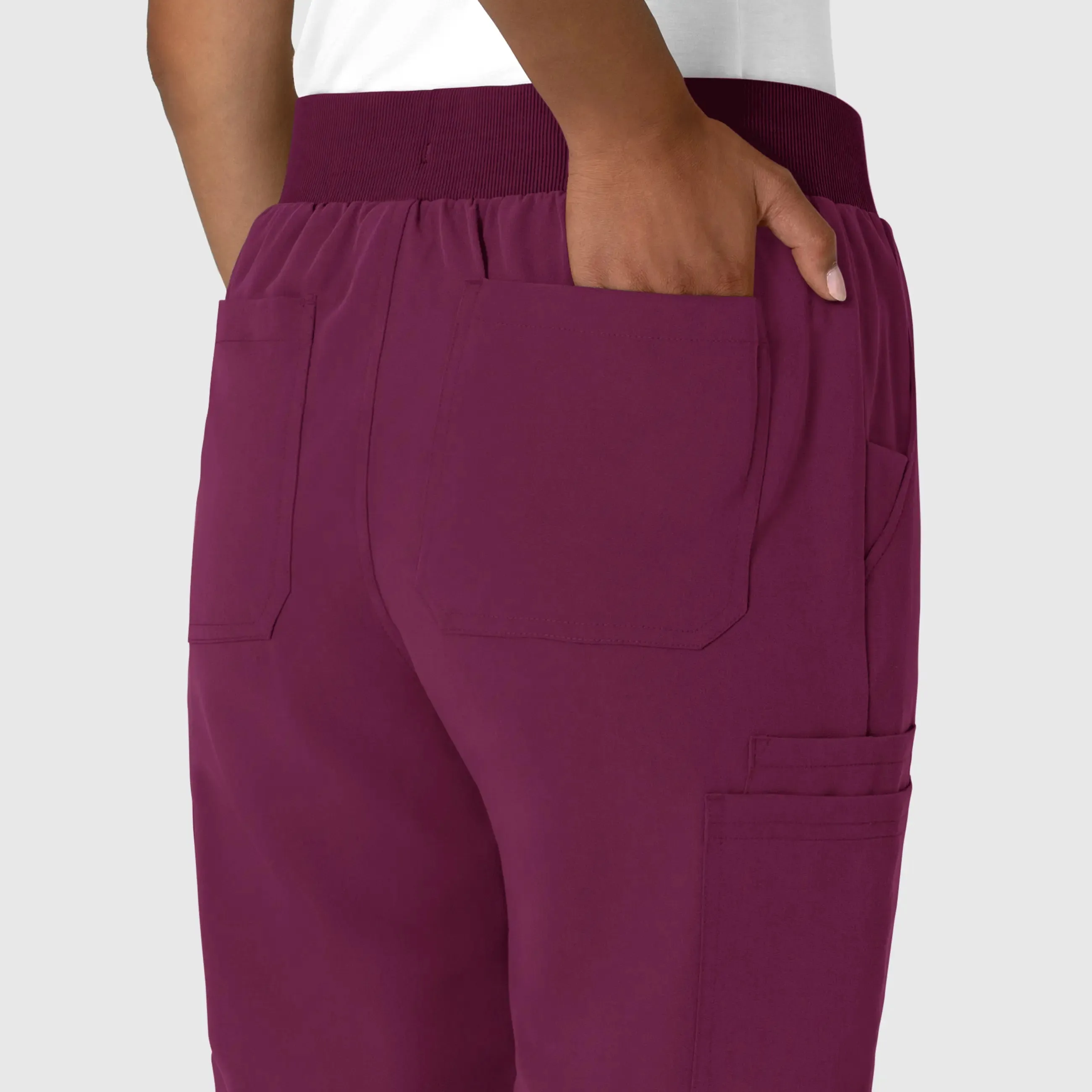 Wink Women's Jogger Utility Scrub Pant - Wine