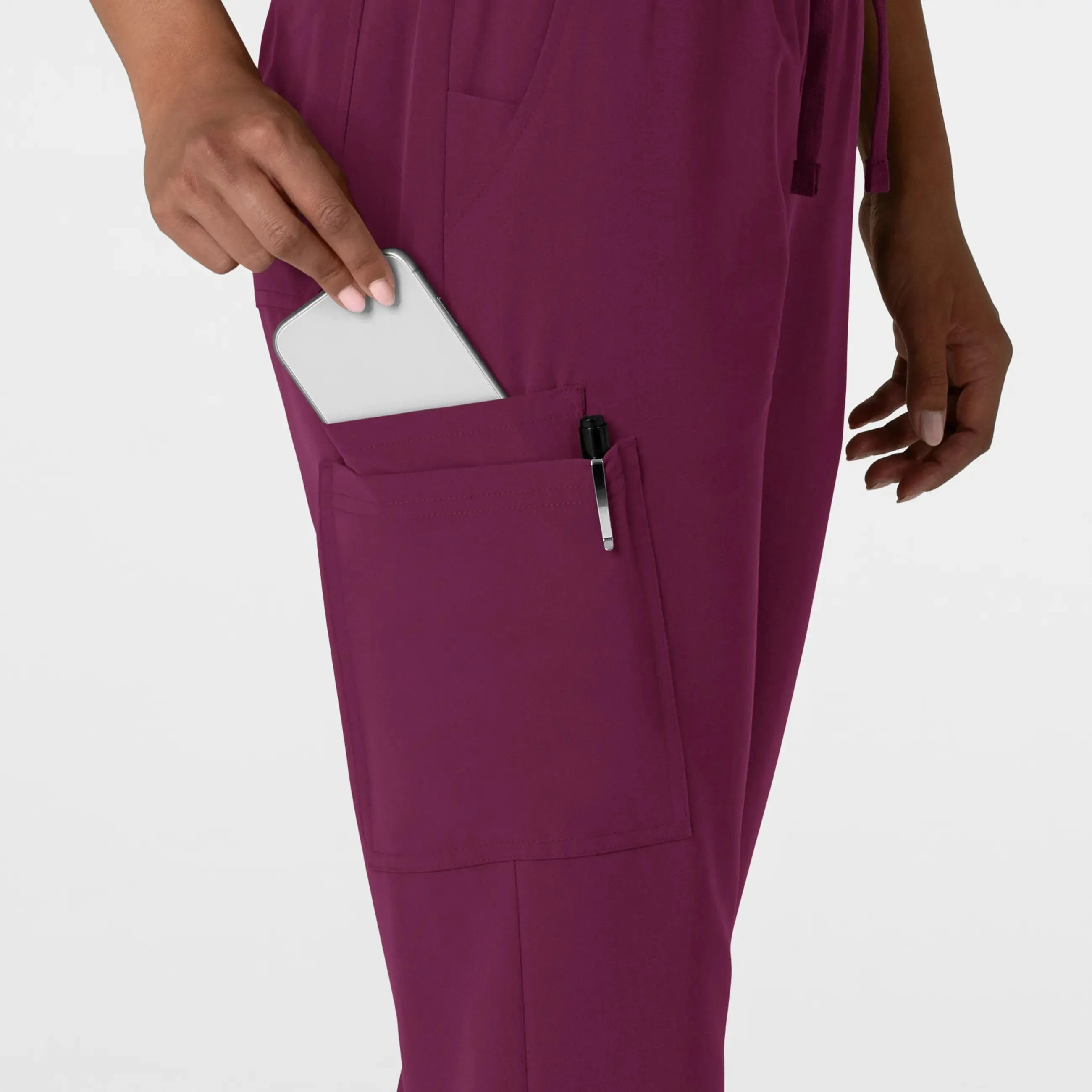 Wink Women's Jogger Utility Scrub Pant - Wine