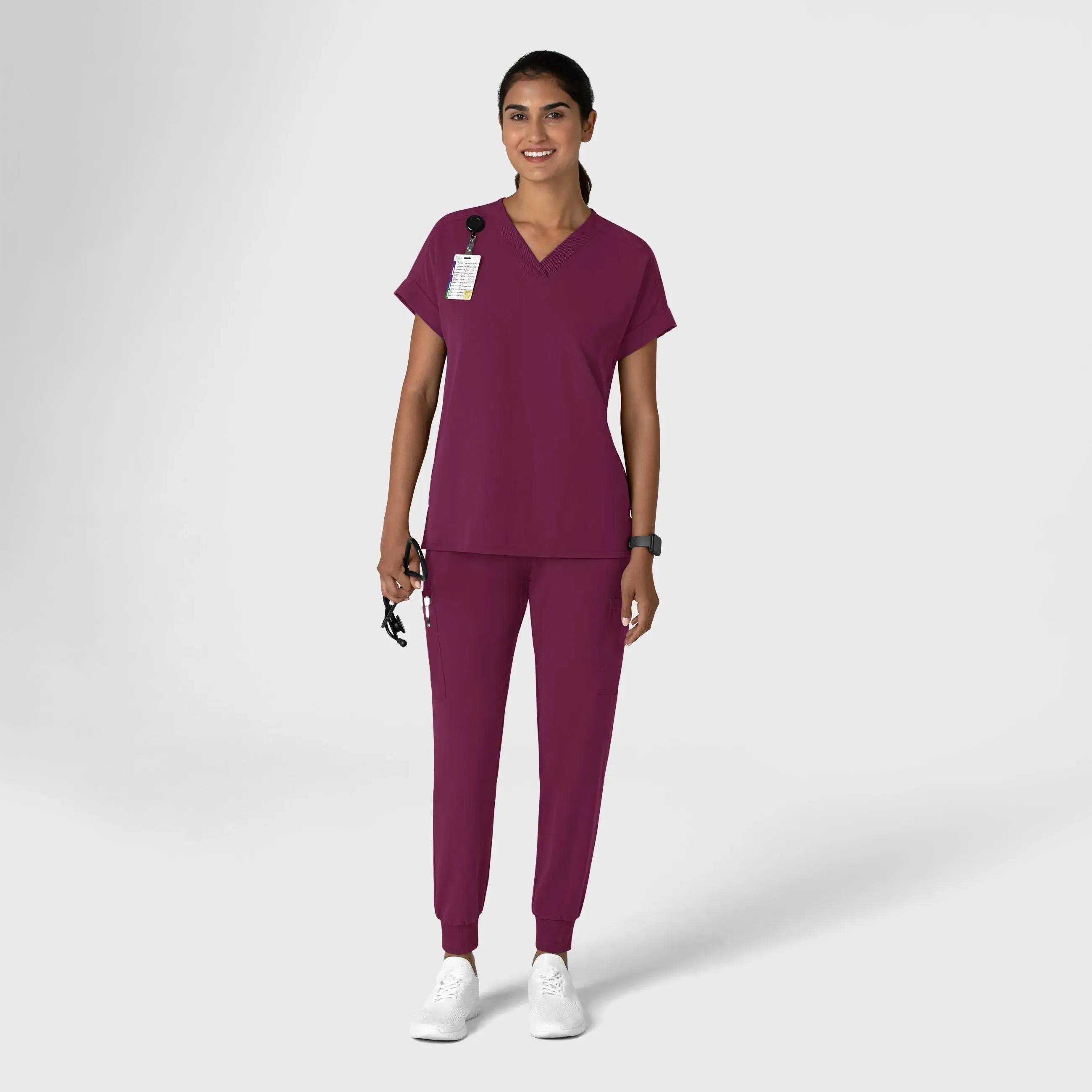 Wink Women's Jogger Utility Scrub Pant - Wine